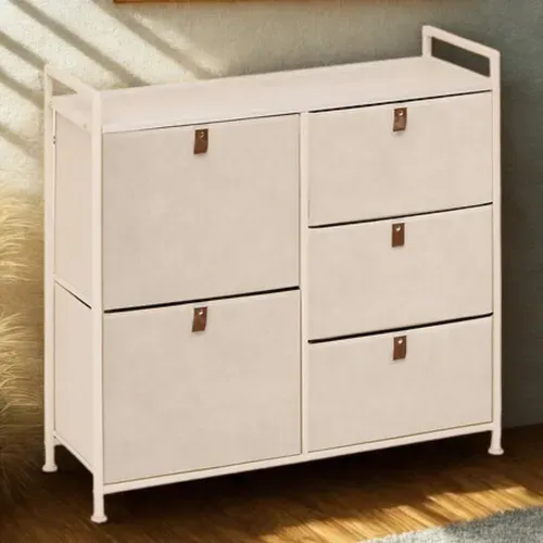 Rangement 5 Tiroirs Tissa - Beige