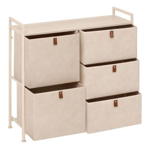 Rangement 5 Tiroirs Tissa - Beige
