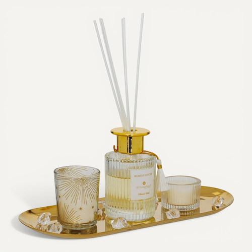 Coffret Senteur Gladys L.29,7cm Doré