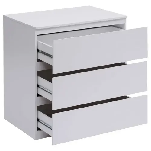 Commode 3 Tiroirs 78 Cm Dolo Blanc