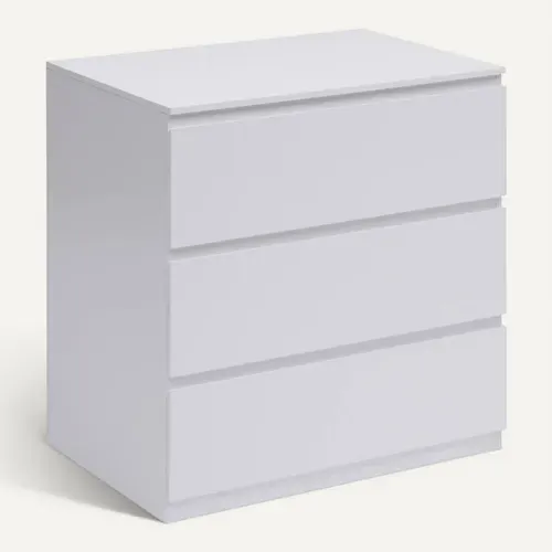 Commode 3 Tiroirs 78 Cm Dolo Blanc