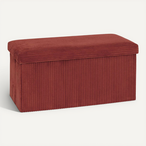 Pouf Pliant Double Arum Côtelé 76 X 38 Cm Ambre