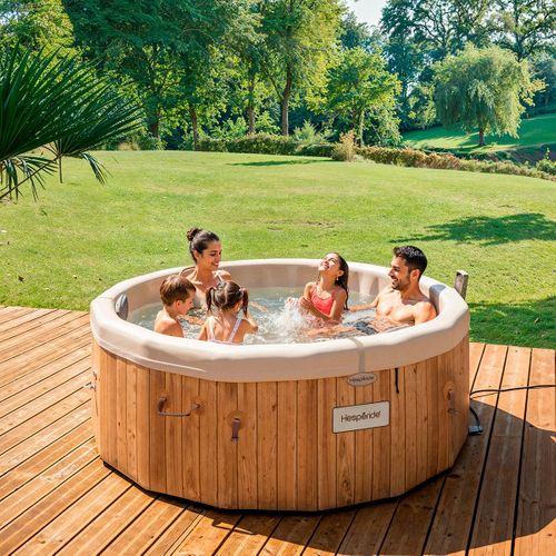 Spa Semi Rigide 5 à 7 Places Argile Et Effet Bois