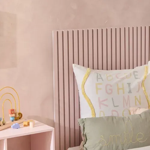 Panneau mural déco 120x60 cm COLVA Rose/Blanc