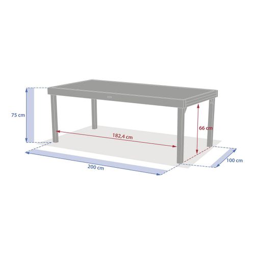 Table De Jardin 12 Places Piazza Extensible Argile