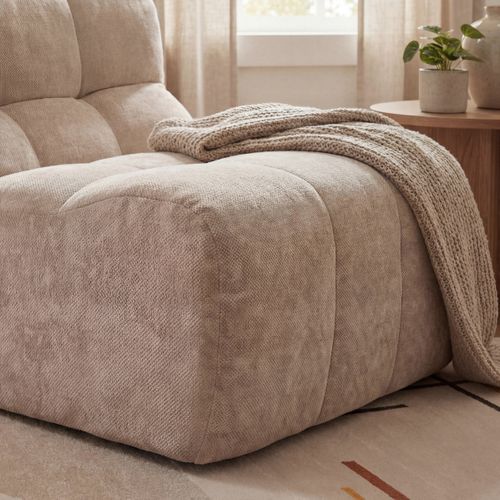 Fauteuil chauffeuse compressé fixe 1 place MIROA tissu beige