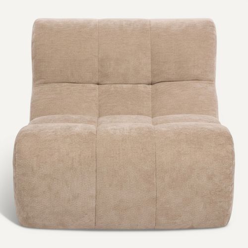Chauffeuse compressé 1 place MIROA tissu beige vue de face