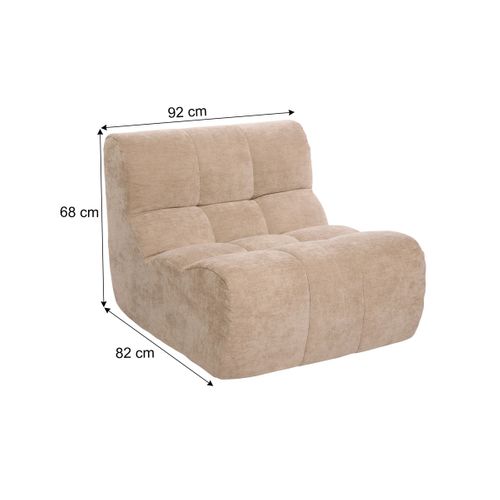 Chauffeuse compressé 1 place MIROA tissu beige