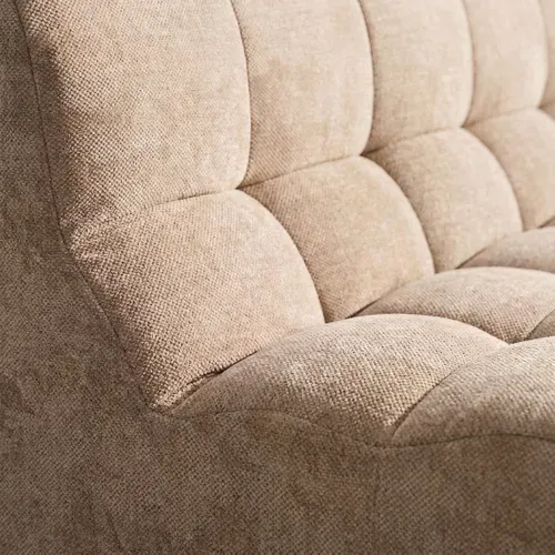 Canapé compressé fixe 2 places MIROA tissu beige vue détaillée