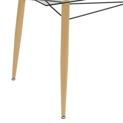 Table À Manger En Verre Trempé 6 Places Jindo 140x80x77cm