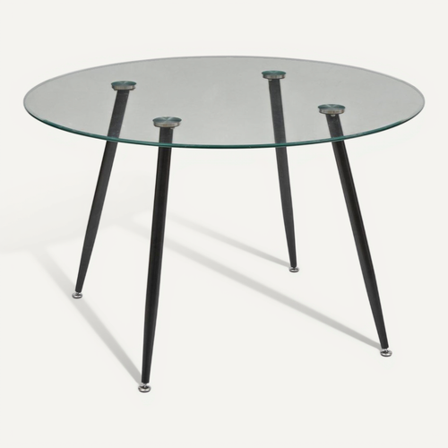 Table À Manger En Verre Trempé 4 Places Ostras D120cm