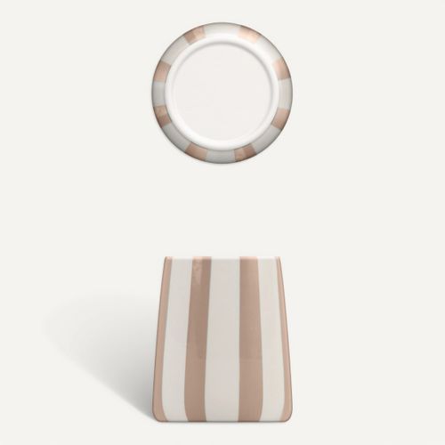 Gobelet salle de bain STRIO Blanc / Rose vue de face