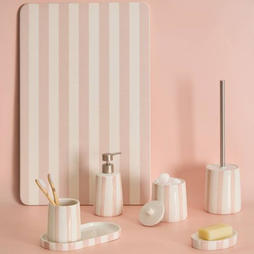 Distributeur de savon STRIO Blanc / Rose vue d'ambiance 1