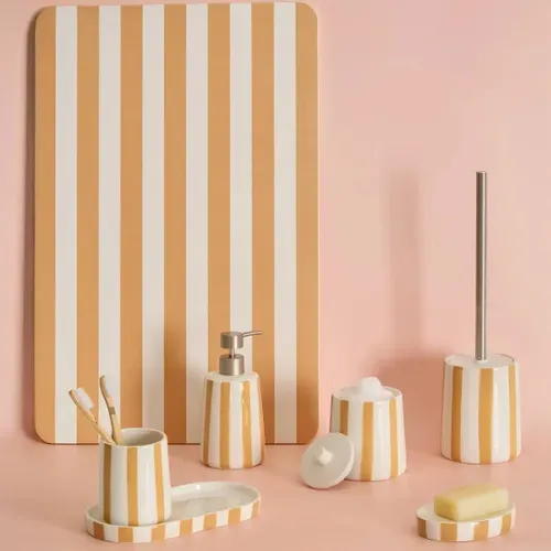 Distributeur de savon STRIO Blanc / Jaune vue d'ambiance 1