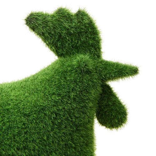 Statuette Poule Grass Gazon Synthétique H25,4cm Vert