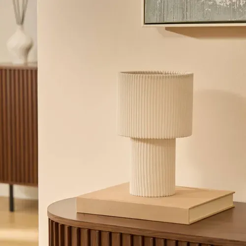 Lampe à poser ivoire H. 28 cm JOLINA Ivoire vue détaillée