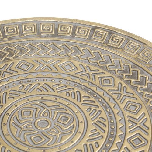 Lot De 3 Plateaux Ronds Samir En Acier Doré