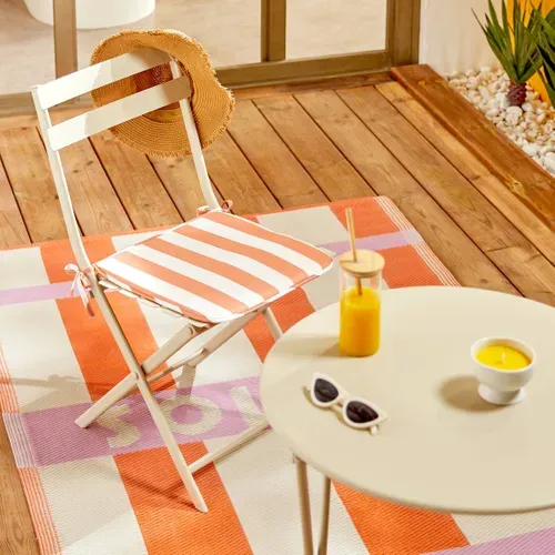 Galette de chaise 39x39 cm POOLSIDE Terracotta vue d'ambiance 1