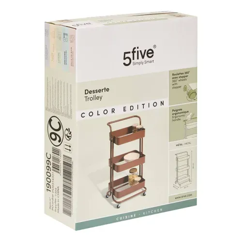 Desserte Color Edition 3 Niveaux 45x36,5x86cm Marron