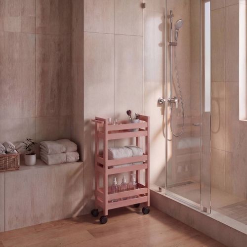 Desserte Colorama Rectangulaire 15x40cm Rose