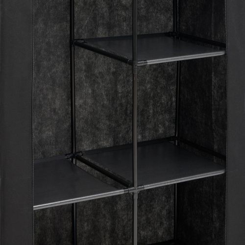 Penderie Dressy Rectangulaire 88x165cm Noir