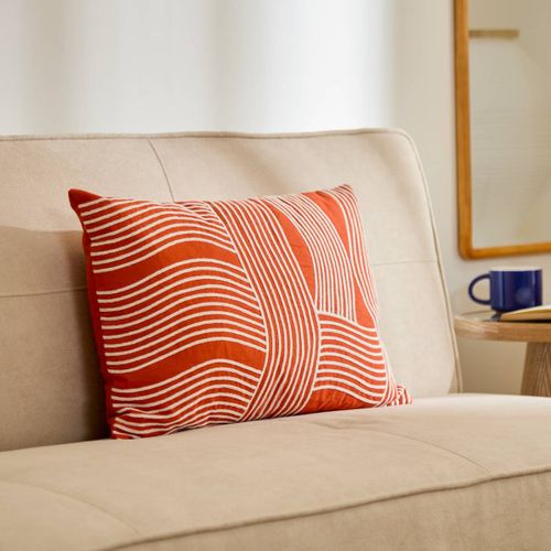 Coussin Nippon Line Rectangulaire 38x58cm Orange