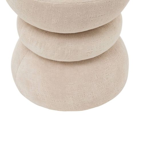 Pouf Totem Ritem H38,5 Cm Ivoire Atmosphera