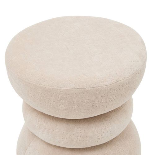 Pouf Totem Ritem H38,5 Cm Ivoire Atmosphera