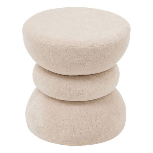 Pouf Totem Ritem H38,5 Cm Ivoire Atmosphera