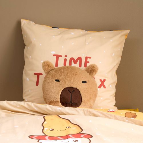 Coussin Tête Capy Rond 30x30cm Marron