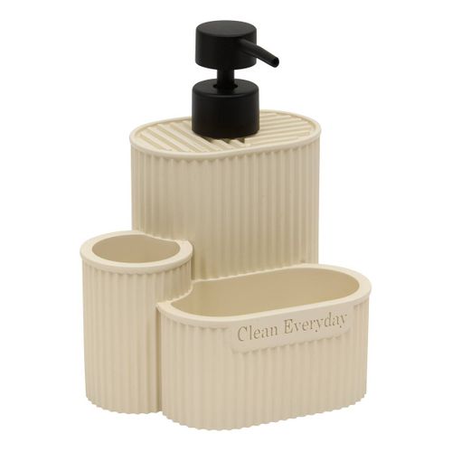 Distributeur De Savon Terra Rectangulaire 400ml Beige