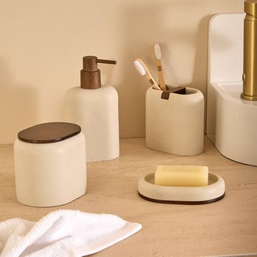 Distributeur De Savon Argileo Ovale 350ml Beige