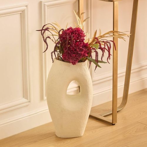 Vase Brea H.51cm Blanc