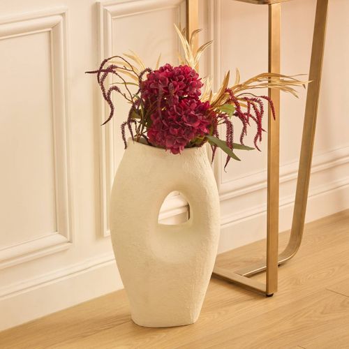Vase Brea H.51cm Blanc