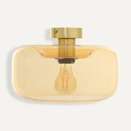 Applique verre H. 17 cm OPHIA Ambre vue de face