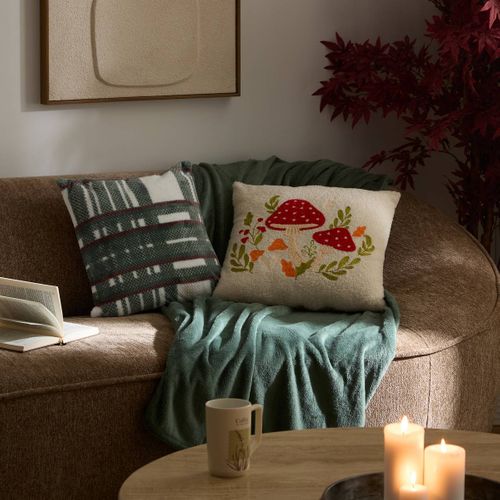 Coussin Automne Carré 45x45cm Blanc