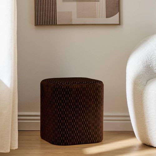 Pouf Selia Carré 35x35cm Marron