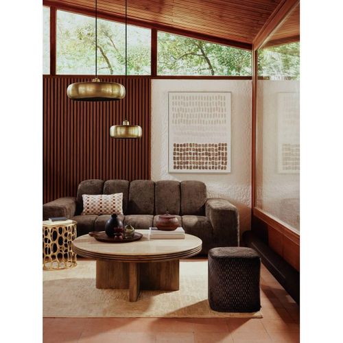 Pouf Selia Carré 35x35cm Marron
