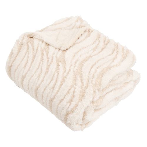 Plaid Boucly 180x230cm Vagues Beige