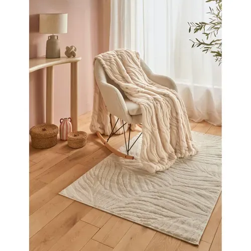 Plaid Boucly 180x230cm Vagues Beige