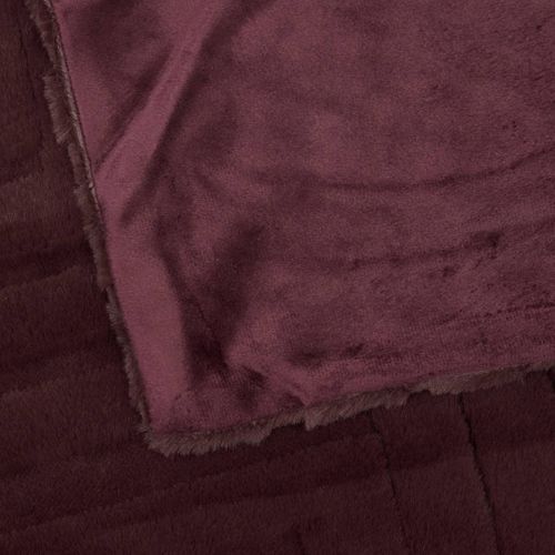 Plaid Arka 120x160cm Effet Fausse Fourrure Marron