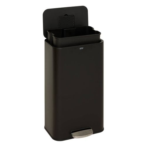 Poubelle Rectangulaire À Pédale Delta 30l Noir