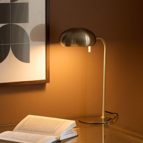 Lampe de bureau H. 38 cm MAONA Argenté vue d'ambiance 1
