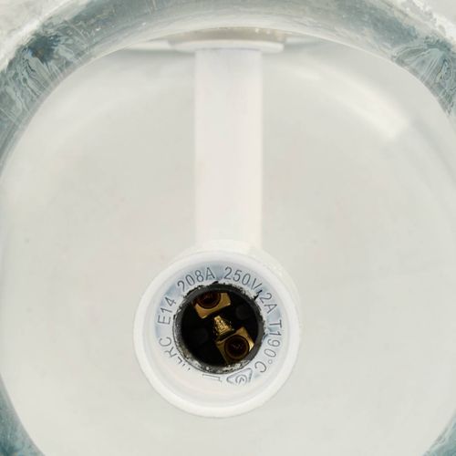 Lampe Champignon Elita H.26cm En Verre Transparent