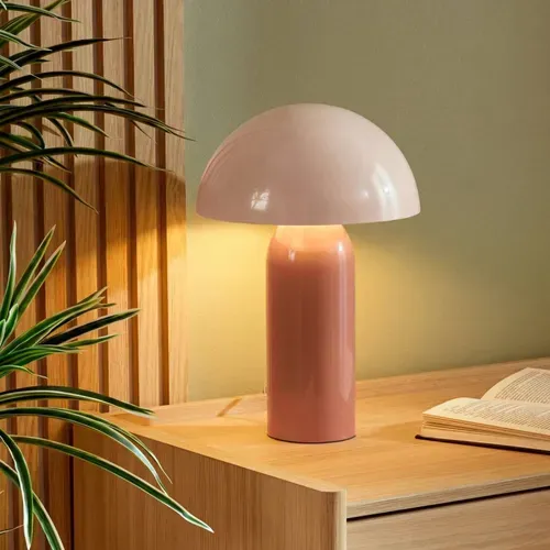 Lampe de chevet H. 36 cm LITO Rose vue d'ambiance 1