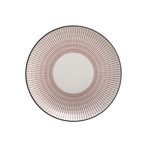 Service de vaisselle 18 pièces LUNIS Rouge / Blanc