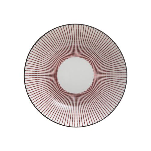Service de vaisselle 18 pièces LUNIS Rouge / Blanc