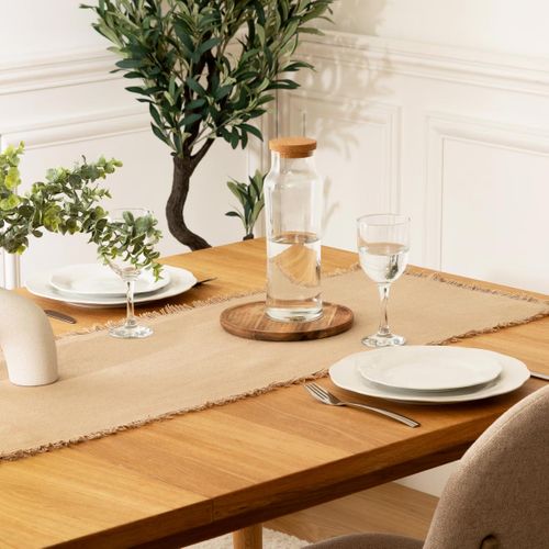 Chemin De Table "maha" 38x140cm Beige