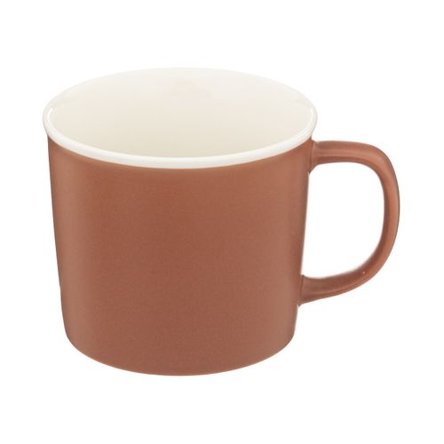 Lot De 4 Mugs En Porcelaine Sur Rack En Bambou