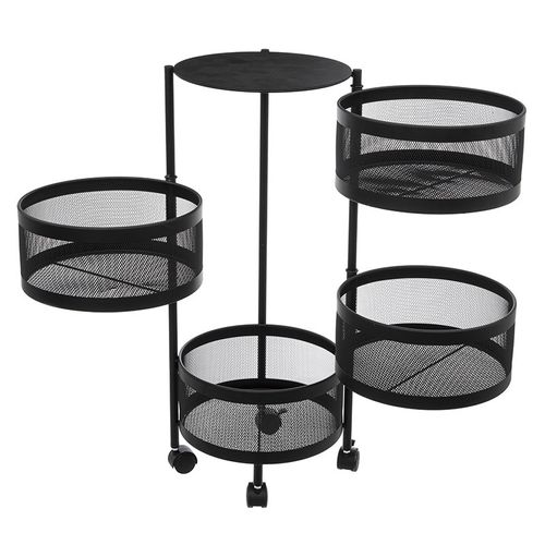 Desserte 4 Paniers Métal Noir Mayaj 5five